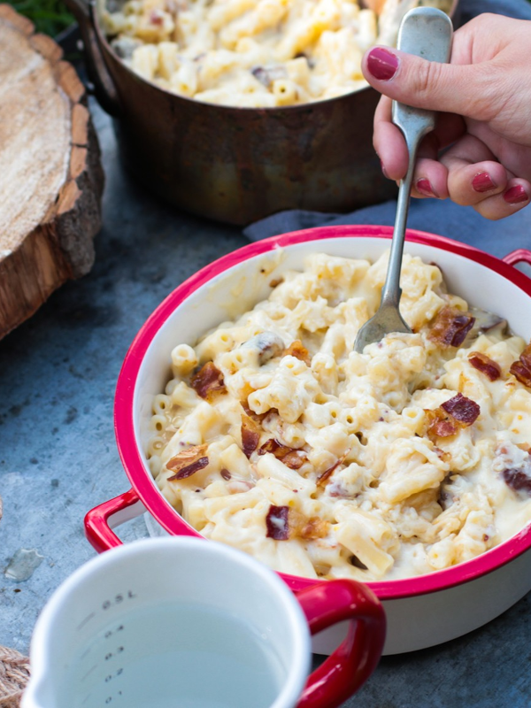 Mac & cheese with smoky pancetta